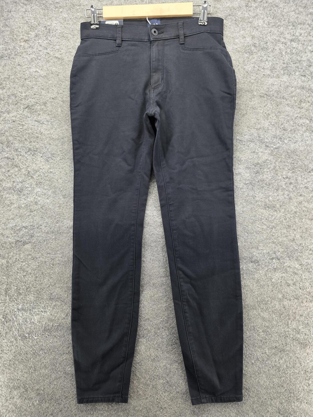 GAP Pants Womens 4 Black Stretch Skinny Chino Twill Slim Tapered NWT Zip Fly